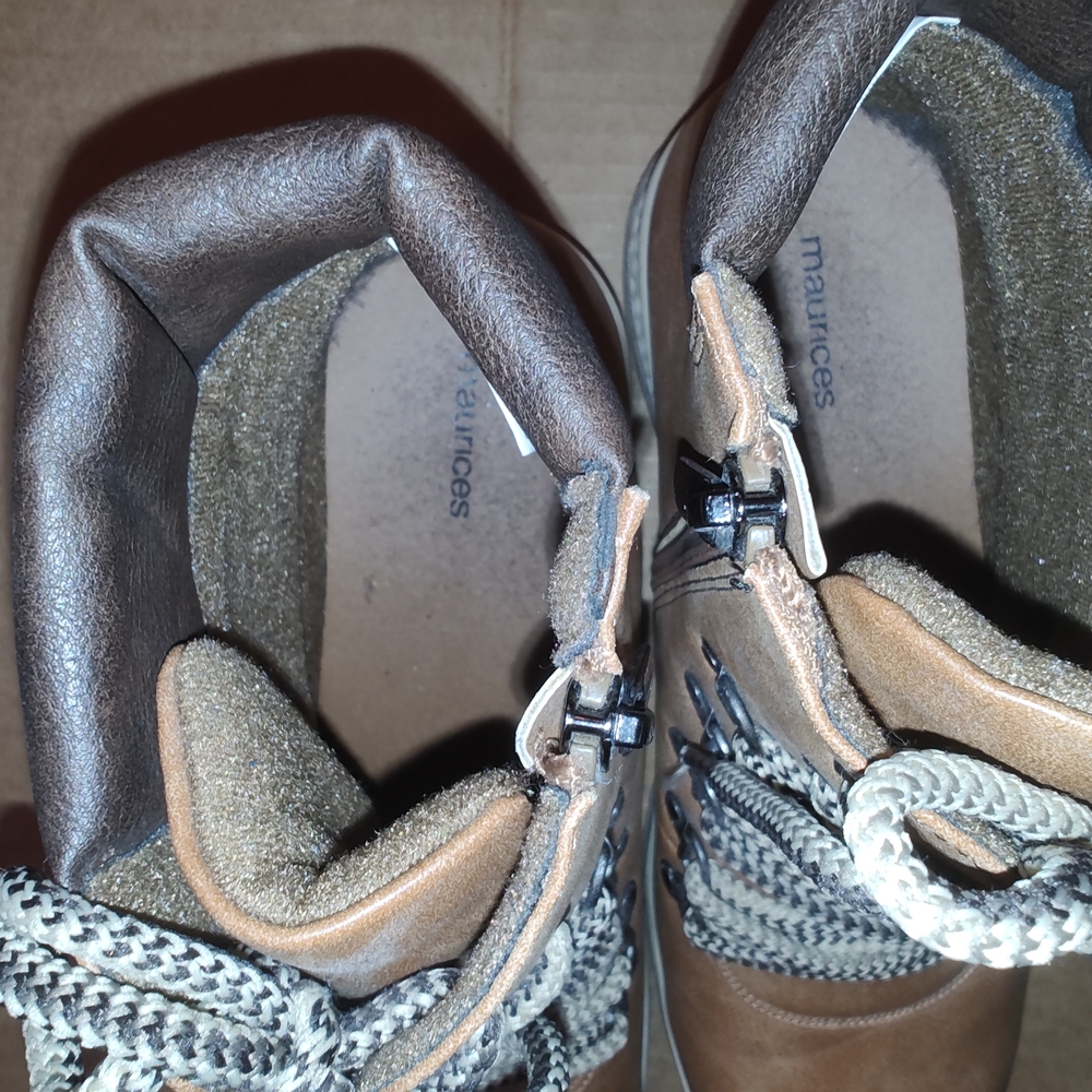Brown Lace-Up Ankle Boots - Picture 8 of 10